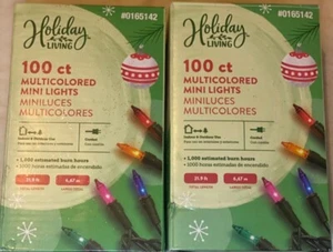 Holiday Living Clear 100-CT Incandescent Mini String Lights Green Wire Christmas - Picture 1 of 2