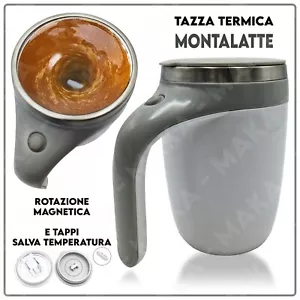tazza montalatte mescolatore liquido schiuma elettrico acciaio inossidabile - Foto 1 di 5