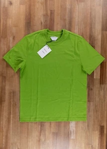 T-shirt BOTTEGA VENETA Sunrise cotone verde tinta unita taglia media autentica nuova con etichetta - Foto 1 di 6