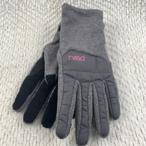 Head Junior Girl's Hybrid Gloves Grey Heather Pink Touch Screen Compatible Kids - Picture 1 of 12