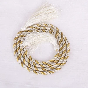 Curtain Tie Backs Ropes Slinky With Tassels Cord Tiebacks Holdbacks 100cm Length - Picture 1 of 30