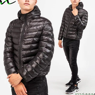 NEW BOYS BLACK COATS KIDS SCHOOL HOODED PARKA JACKET WINTER WARM COAT PUFFER - Image 1 of 4