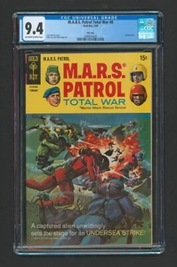 M.A.R.S. Patrol Total War #8 Random House File CGC Graded 9.4 NM Gold Key 1968 - Picture 1 of 2