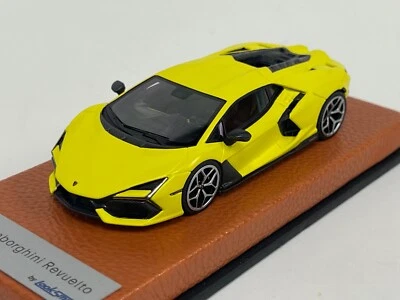 1/43 Looksmart Lamborghini Revuelto In Giallo Clarus Yellow  leather base LS543E - Image 1 of 4