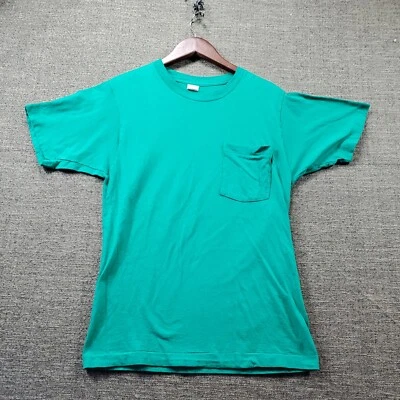 Vintage 90s BVD  Pocket T Shirt L Single Stitch Worn - Image 1 of 4