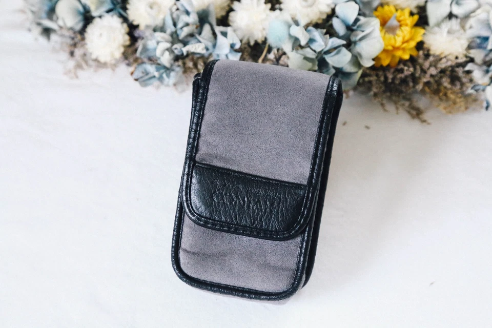 CONTAX T2 Soft Case Genuine Vintage Pouch Black Gray Japan – Damaged Spot - Image 1 of 4
