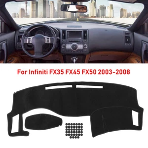 Black Dash Mat Dashboard Cover Shield Pad For Infiniti FX35 FX45 FX50 2003-2008 - Picture 1 of 11