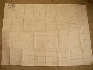 Ben Buckle Plans of Black Magic a vintage Cabin model 60" wingspan - Picture 1 of 3
