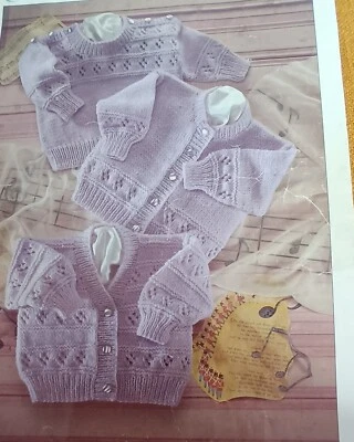 Baby/childs Cardigan Pattern, PHOTOCOPY, 16 - 22" Easy Knit, DK
