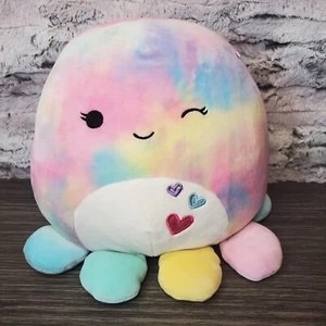 Squishmallows Kellytoy Squadra di San Valentino Squishy Pastello Tie Dye Giocattolo Polpo Opale - Foto 1 di 11