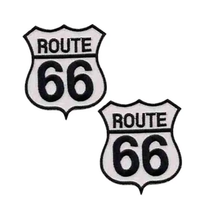 Route 66 Highway Sign (2-Pack) Iron On Patch - Picture 1 of 4