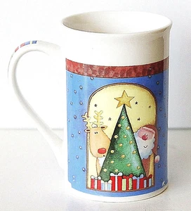 Image Source Mug Christmas Deer Santa Holiday Tree Jamie Hearn Ceramic - Picture 1 of 5