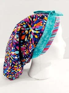 Scrub Cap, Women's Bouffant Cap, Surgery Hat, Surgical Cap, Multricolor - Picture 1 of 10