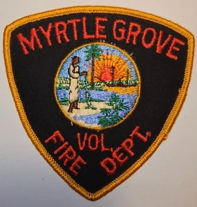 MYRTLE GROVE FLORIDA FREIWILLIGE FEUERWEHR ORIGNAL VINTAGE AUFNÄHER NEUWERTIG - Bild 1 von 2