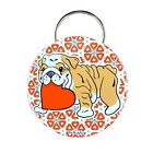 Tan English Bulldog Valentines Day Bottle Opener Key Ring Dog Accessories