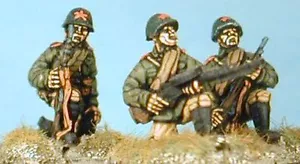 SHQ RT04 1/76 Diecast Segunda Guerra Mundial ruso LMG Grupo-Tres arrodillados - Imagen 1 de 1