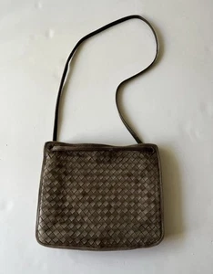 Bottega Veneta Vintage Woven Leather Crossbody Bag - Picture 1 of 6