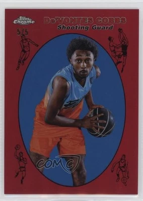 2021-22 Topps Chrome OTE Overtime Elite Red Refractor /5 De'Vontes Cobbs #69TB-7 - Image 1 of 2