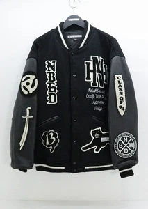 Neighborhood 23Aw Stadium Jacket Wool Black L Used with Cover Bag - Picture 1 of 19