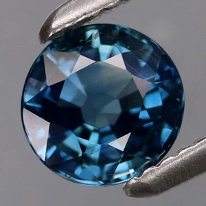 ¡Solo calefacción de 0,62 quilates! Zafiro azul Madagascar redondo 4,8 mm. ¡Buen brillo! - Imagen 1 de 4