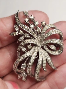 Atemberaubende Vintage Strass Brosche von Panetta - Bild 1 von 7