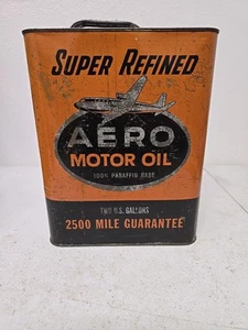 Lattina olio motore Aero Eastern 2 galloni vintage - Foto 1 di 6