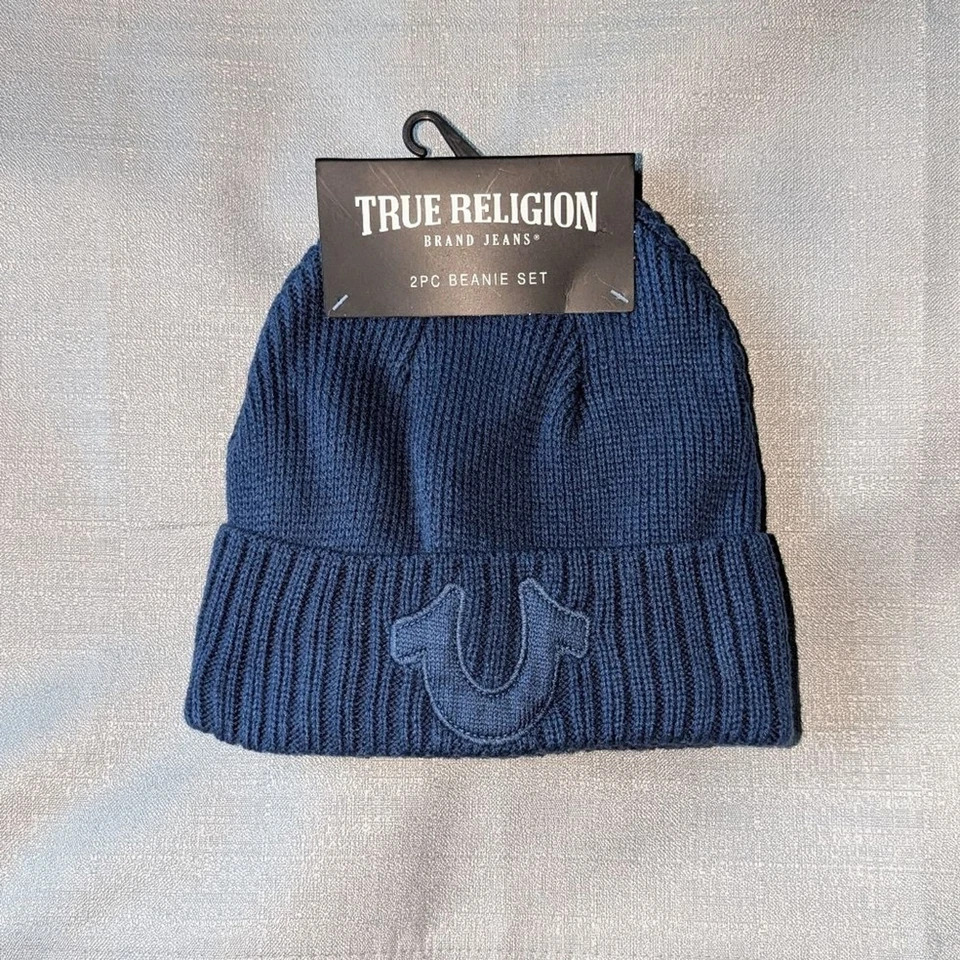 True Religion Juego de Gorro Azul Dos Piezas ¡NUEVO! Foto 1 de 2