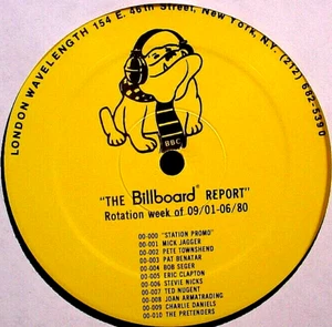 BBC THE BILLBOARD REPORT 9/1/80-9/6/80 - Promo Radio Transcription Interviews LP - Bild 1 von 5
