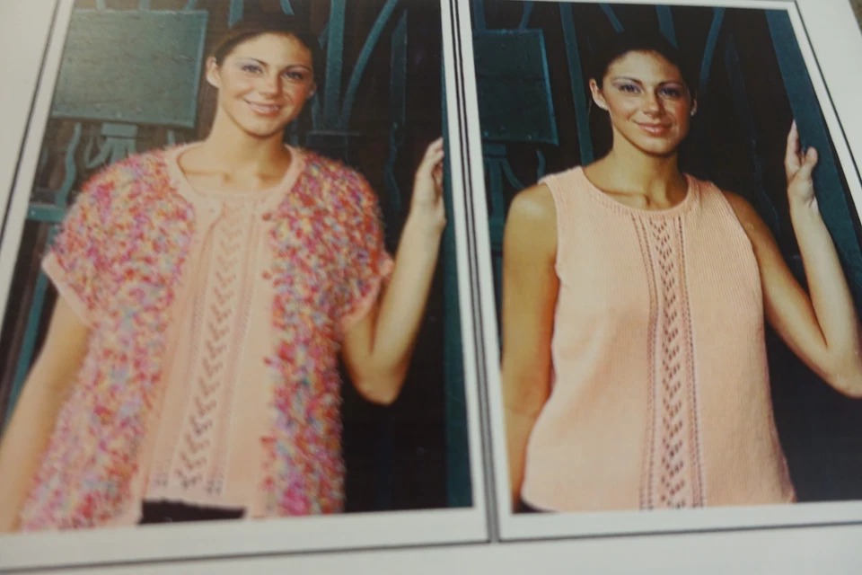 Plymouth Knitting Pattern R015 Long Jacket & Lace Panel Shell 32-50 - Image 1 of 1