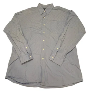 Camisa Polo Ralph Lauren Vintage Merrin Para Hombre Azul Geométrica Sobre Botones L - Imagen 1 de 8