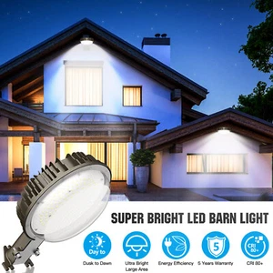 LED Barn Light 120W Dusk to Dawn Outdoor Yard Lighting with Photocell 5000K ETL - Picture 1 of 12