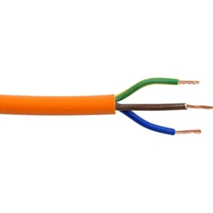 Orange 1mm 3 Core 3183Y Round Flexible Electric Cable Lawnmower, hi-visibility - Photo 1/1