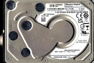 WD50NDZM-59A8KS1 WX42D SEP 2021 Western Digital 5TB USB 2.5" Hard Drive - Image 1 of 2