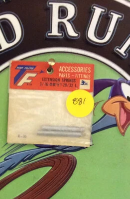 "Muelles de extensión Top Flite E-30 3/16"" OD X 1 29/32 largo nuevo en paquete 🇺🇸Enviado" Foto 1 de 2