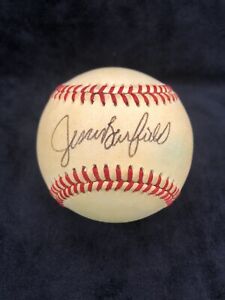 1981-92 JESSE BARFIELD Auto on Baseball - TORONTO BLUE JAYS -In Person Autograph