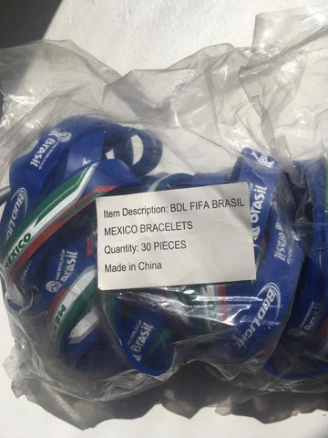Mexico BRASIL ~ 60 FIFA World Cup Soccer Flexible Wrist Bracelets New! Bud Light Cover