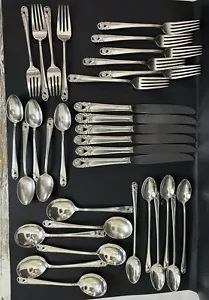 International 'Spring Glory' Sterling Silver Flatware 33 pcs No Monogram C1942 - Picture 1 of 7