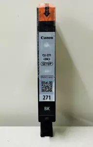 Nuevos cartuchos de tinta de configuración genuinos Canon CLI-271 negros TR7520 TR8520 TS6120 - Imagen 1 de 2