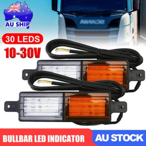 2X 30 LED Bullbar Indicators Park Front DRL Light For ARB TJM Amber Marker Lamp - Picture 1 of 12