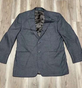 Ralph Lauren Mens Blazer 44L Gray Lambswool Sport Coat Two Button Suit Jacket - Picture 1 of 12