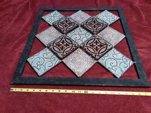 Decorative Square Metal Wall Hanging - 22" X 22" - Picture 1 of 2
