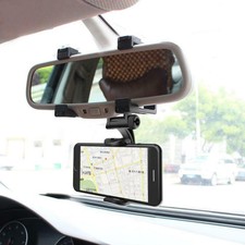 Adjustable Car Phone Holder Rear View Mirror Mount Stand Bracket for Smartphones