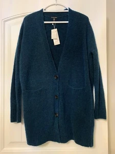 New Eileen Fisher Mohair Plush Melange V- Neck Cardigan Alpine Sz 2XS - Picture 1 of 9