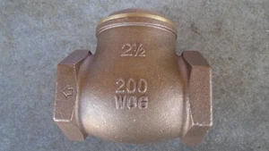 Jomar 2-1/2" T-501 Brass Swing Check Valve NPT Threaded Horizontal 105-109 NEW - Picture 1 of 9