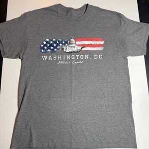 Adult Large Washington D.C. T-Shirt The Nation’s Capital American Flag Design L - Picture 1 of 4