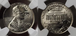 1989 Lincoln Cent 1c Struck on 1989 P Dime 10c Double Denom Mint Error NGC MS 66 - Picture 1 of 9