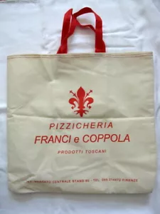 PIZZICHERIA Canvas Baumwolle Tragetasche Einkaufstasche wiederverwendbar Supermarkt beige Tasche - Bild 1 von 6
