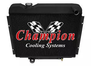 RN Champion 3 Row Black Finish Radiator for 1965 1966 Ford Galaxie 500 V8 Engine - Picture 1 of 7