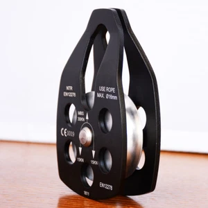 30KN Large Pulley with Swing Side for Mountaineering Climbing Rescue 16mm Rope - Picture 1 of 8