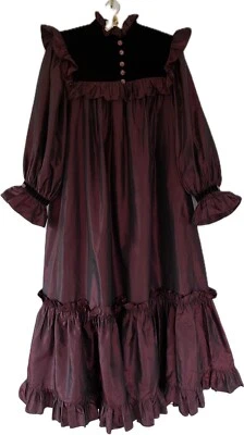 Vestido coleção russa Yves Saint Laurent vintage numerado alta costura década de 1970 YSL - Imagem 1 de 4